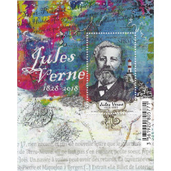 Feuillet de timbre Saint Pierre et Miquelon N°F1204 - Jules Verne.