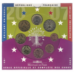 Série officielle Euro France 2007 coffret BU.