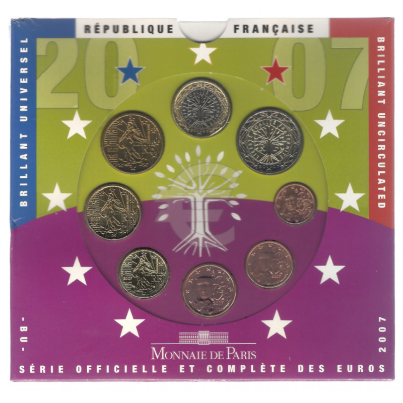 Série officielle Euro France 2007 coffret BU.