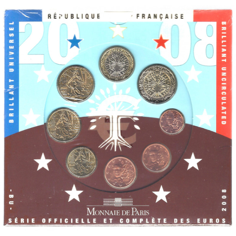 Série officielle Euro France 2008 coffret BU.