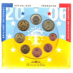 Série officielle Euro France 2006 coffret BU.