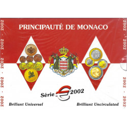 Série officielle Euro Monaco 2002 coffret BU.