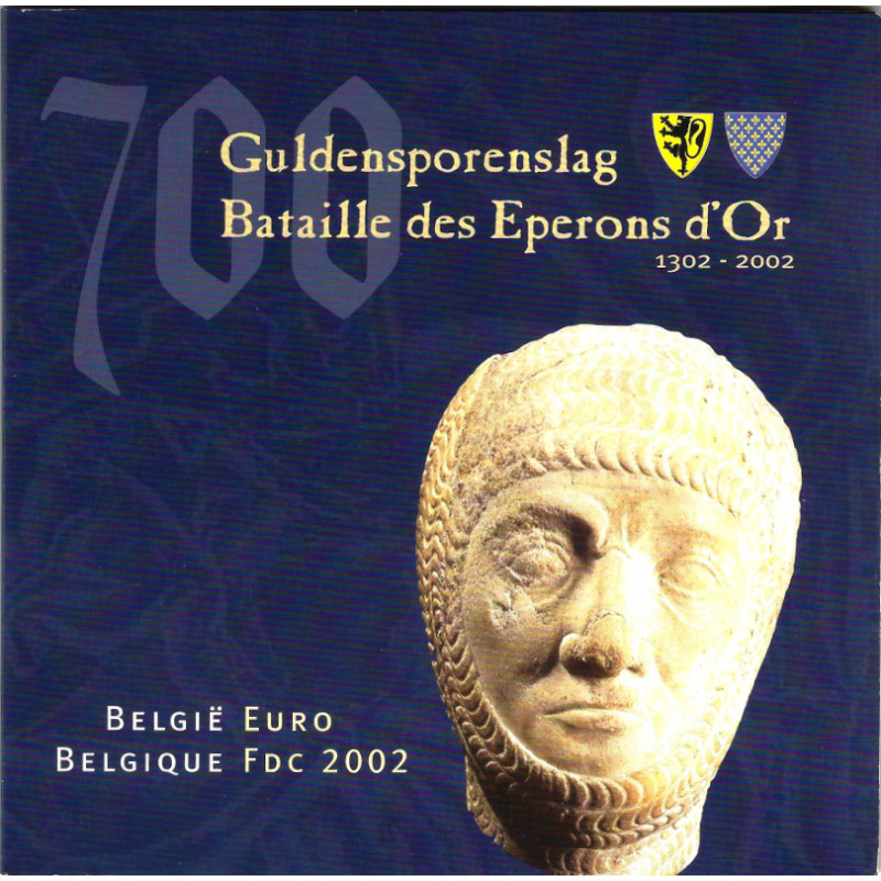 Série Euro Belgique 2002 coffret BU - Bataille des Eperons d'Or.