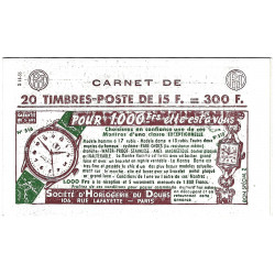 Carnet de 20 timbres Marianne de Muller N°1011-C 7 neuf**.