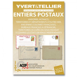 Catalogue des entiers postaux d'Andorre, Monaco et DOM-TOM 2025.