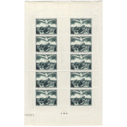 Feuillet de 10 timbres poste aérienne N°F20 Pont de Paris neuf**.