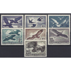 Faune timbres poste aérienne d'Autriche N°54-60 série neuf**.