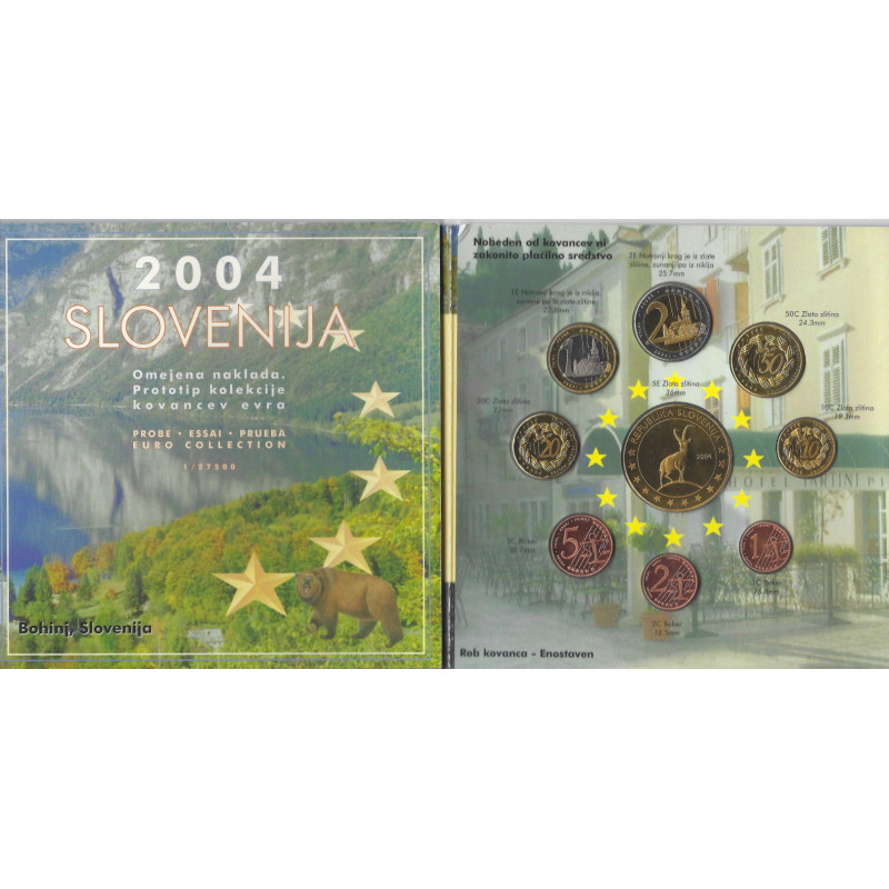 Série prototypes Euro Slovénie 2004 coffret BU.