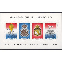 Bloc-feuillet de timbres de Luxembourg N°14 Armistice neuf**.