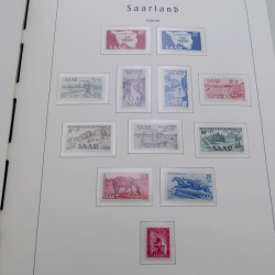 Collection timbres de Sarre 1947-1958 complet en album Leuchtturm.