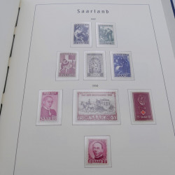 Collection timbres de Sarre 1947-1958 complet en album Leuchtturm.