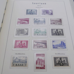 Collection timbres de Sarre 1947-1958 complet en album Leuchtturm.