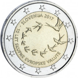 2 euros commémorative Slovénie 2017 - 10 ans de l'Euro.