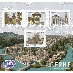 Feuillet de 4 timbres Capitales Européennes Berne neuf**.