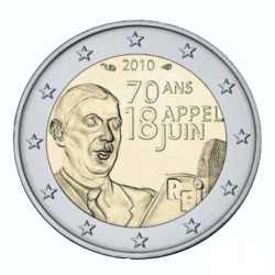 2 euros commémorative France 2010 - Appel du 18 juin.