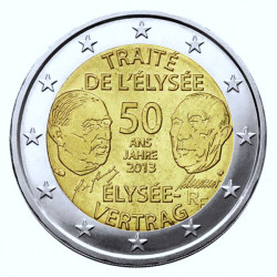 2 euros commémorative France 2013 - Traité de l'Élysée.