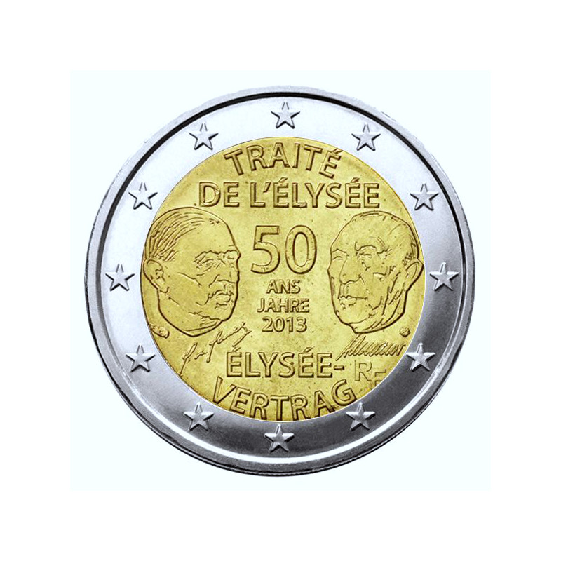 2 euros commémorative France 2013 - Traité de l'Élysée.