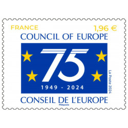 Timbre Conseil de l'Europe - 75 ans en feuillet de France N°F8 neuf**.