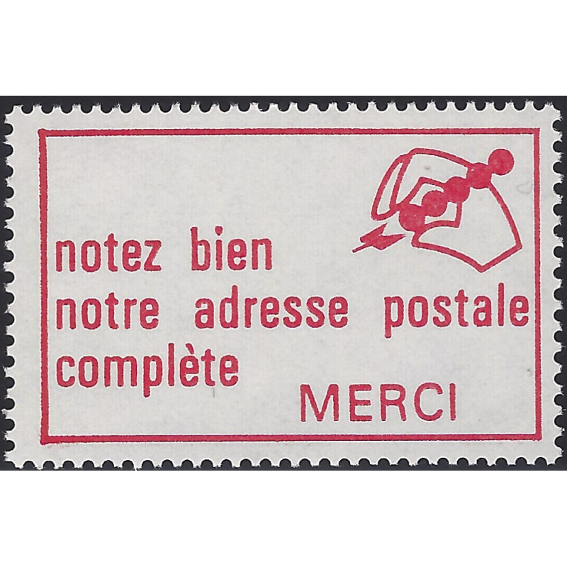 Vignette de propagande Adresse Postale neuf**.