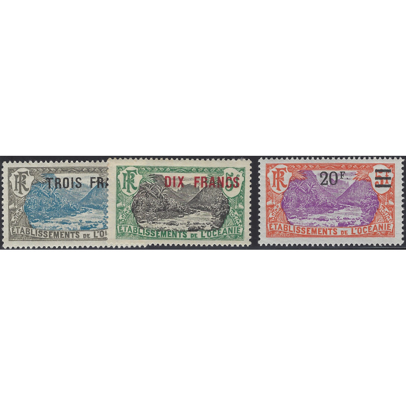 Océanie Française timbres N°66-68 série neuf*.