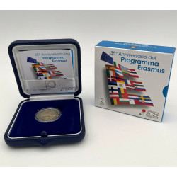 2 euros commémorative Italie coffret BE 2022 - Erasmus.