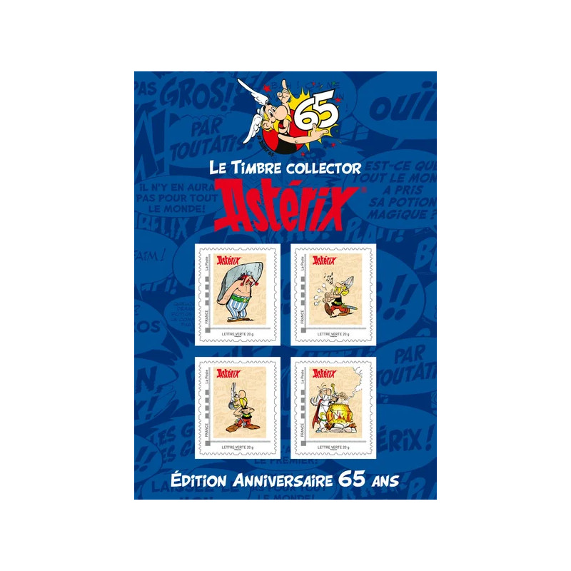 Collector de 4 timbres Astérix autoadhésifs.