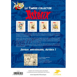 Collector de 4 timbres Astérix autoadhésifs.