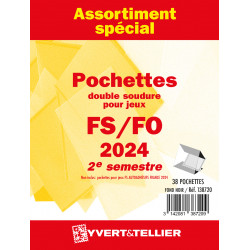 Assortiment de pochettes pour jeux FO/FS France 2024 deuxième semestre.