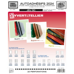 Jeux SC France timbres autoadhésifs 2024 deuxième semestre.