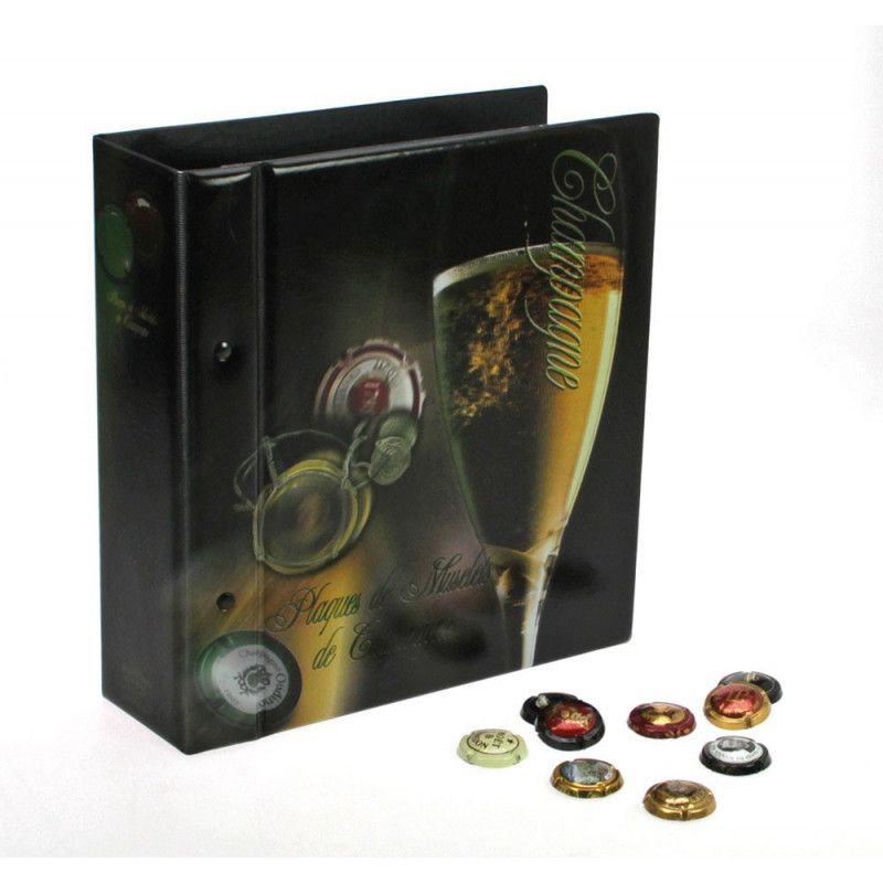 Album illustré avec 6 feuilles Encap pour 252 muselets de champagne. -  Philantologie
