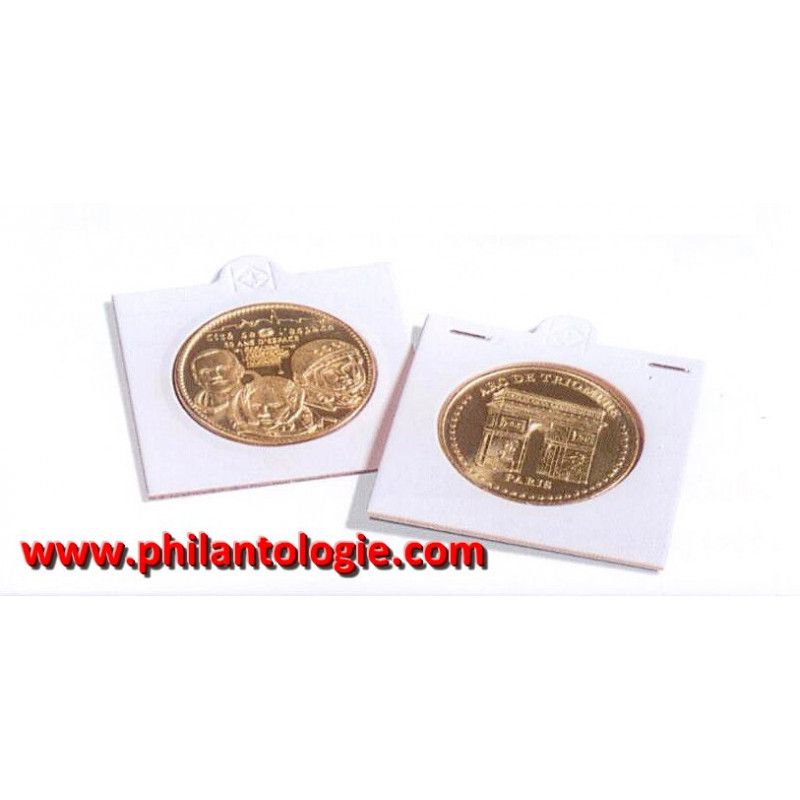 10 Feuilles pour collection de pièces en étuis numismatiques en