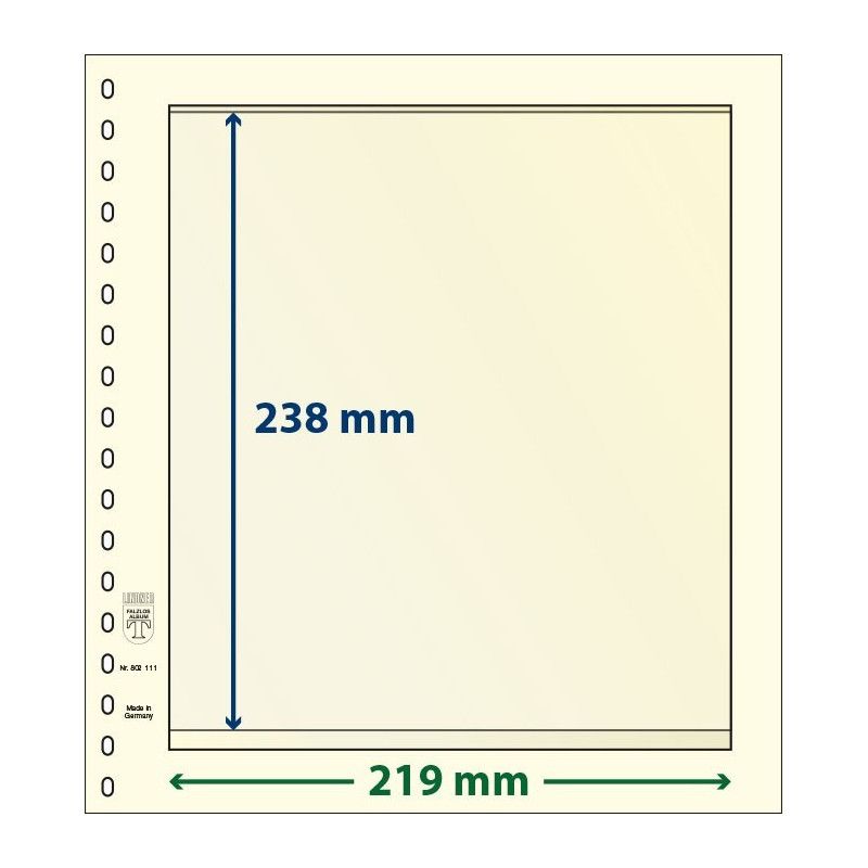 Feuille neutre Lindner-T à 1 bande. (802 111)