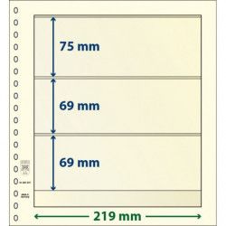 Feuille neutre Lindner-T à 3 bandes. (802 307)