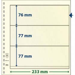 Feuille neutre Lindner-T à 3 bandes. (802 322)