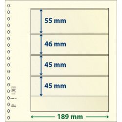 Feuille neutre Lindner-T à 4 bandes. (802 401)