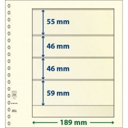 Feuille neutre Lindner-T à 4 bandes. (802 404)