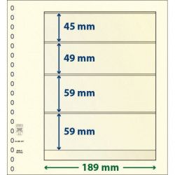 Feuille neutre Lindner-T à 4 bandes. (802 407)