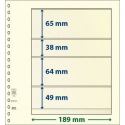 Feuille neutre Lindner-T à 4 bandes. (802 410)