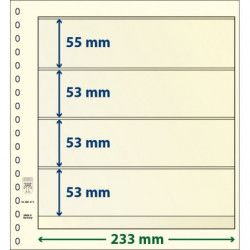 Feuille neutre Lindner-T à 4 bandes. (802 412)