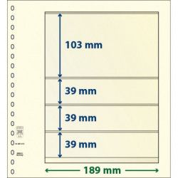 Feuille neutre Lindner-T à 4 bandes. (802 413)