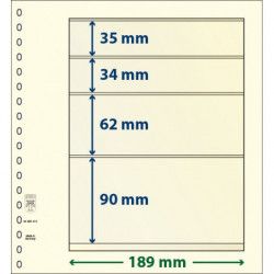 Feuille neutre Lindner-T à 4 bandes. (802 414)
