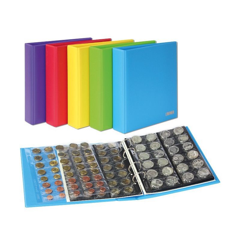 Album Publica M Color Lindner pour ranger 300 monnaies de collection.