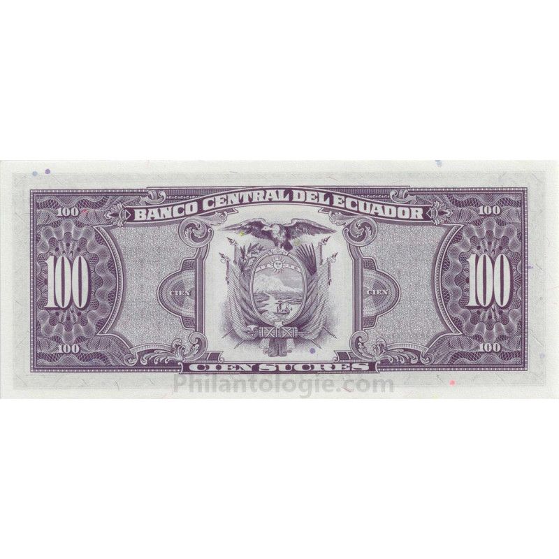 Equateur 3 billets de banque neufs.