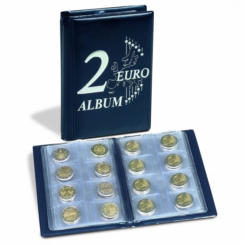 VISTA album numismatique pourpièces comm. all. de 2 euros avec