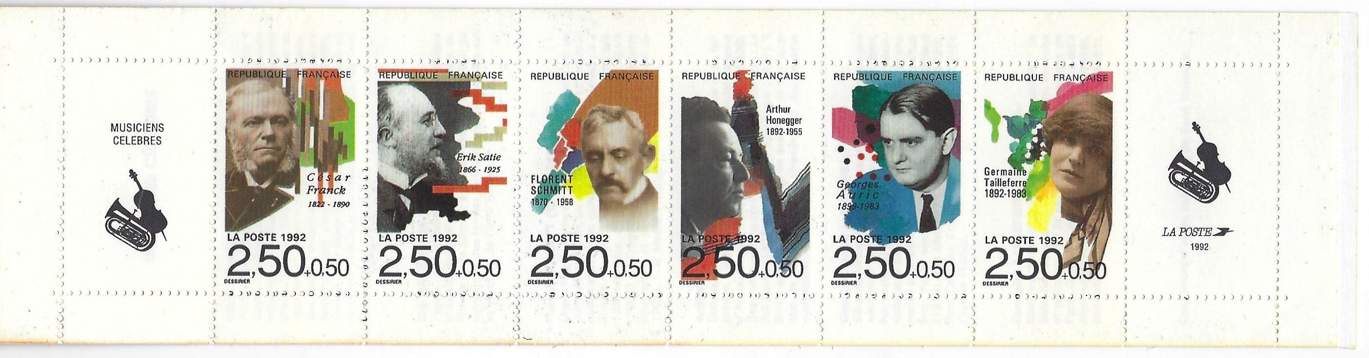 People - France Carnet 6 timbres Personnages célèbres 1987 Non plié