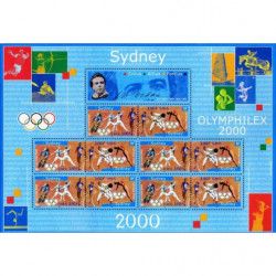 Bloc-feuillet de timbres N°31A Jeux Olympiques Sydney neuf**.