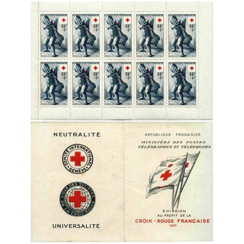 Carnet de timbres Croix-Rouge 1955 neuf**.