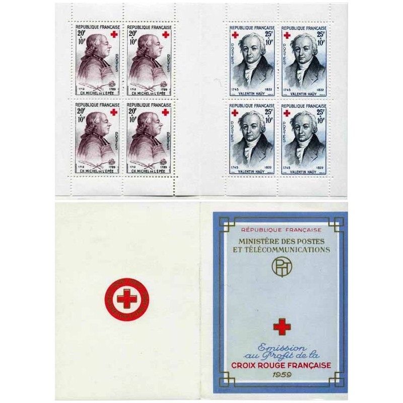 Carnet de timbres Croix-Rouge 1959 neuf**.