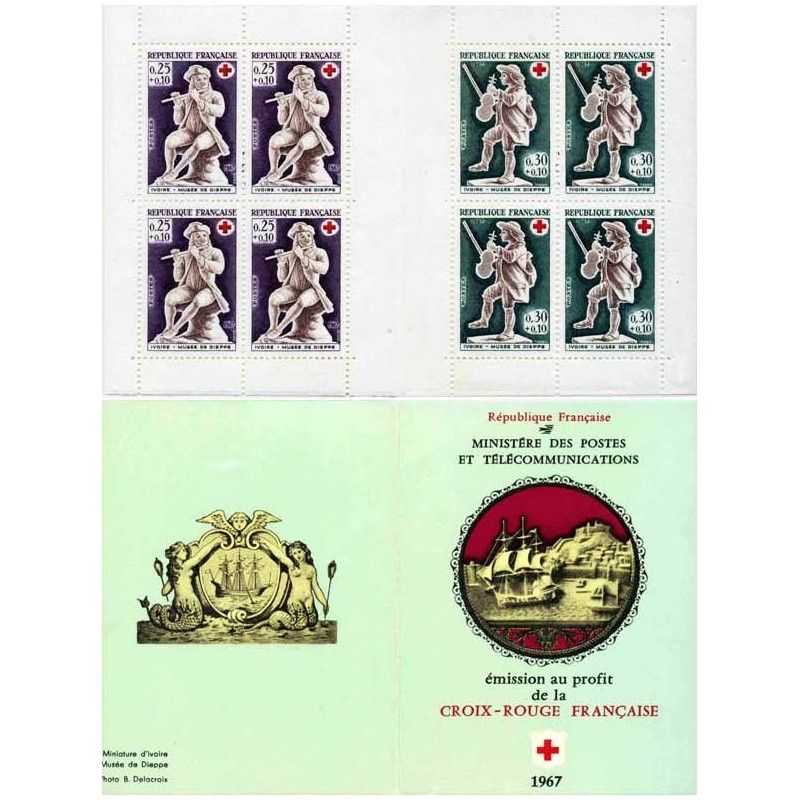 Carnet de timbres Croix-Rouge 1967 neuf**.