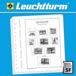 Feuilles pré imprimées Leuchtturm République Fédérale, paires horizontales 1951-2023.